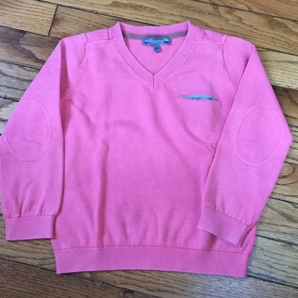 Bonpoint  Preppy Pink Cotton V neck sweater, Size 4T - Picture 1 of 5